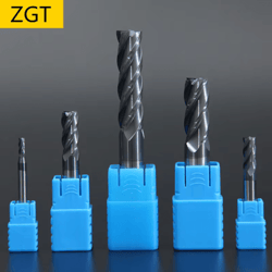 zgt hrc50 alloy carbide end mill set – 4-flute tungsten steel milling cutters (4–16mm)