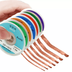 an desoldering braid solder wick wire – flux-infused (1mm–4mm, 1.5m / 3m)