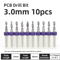 TOOLEYE Micro PCB Drill Bit Set 10pcs Precision CNC Drills 013175mm 18 Shank 1