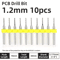 TOOLEYE Micro PCB Drill Bit Set 10pcs Precision CNC Drills 013175mm 18 Shank 19