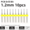 TOOLEYE Micro PCB Drill Bit Set 10pcs Precision CNC Drills 013175mm 18 Shank 19