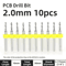 TOOLEYE Micro PCB Drill Bit Set 10pcs Precision CNC Drills 013175mm 18 Shank 11