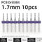 TOOLEYE Micro PCB Drill Bit Set 10pcs Precision CNC Drills 013175mm 18 Shank 14