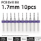 TOOLEYE Micro PCB Drill Bit Set 10pcs Precision CNC Drills 013175mm 18 Shank 14