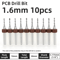 TOOLEYE Micro PCB Drill Bit Set 10pcs Precision CNC Drills 013175mm 18 Shank 15