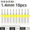 TOOLEYE Micro PCB Drill Bit Set 10pcs Precision CNC Drills 013175mm 18 Shank 17