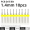 TOOLEYE Micro PCB Drill Bit Set 10pcs Precision CNC Drills 013175mm 18 Shank 17