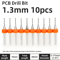 TOOLEYE Micro PCB Drill Bit Set 10pcs Precision CNC Drills 013175mm 18 Shank 18