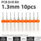 TOOLEYE Micro PCB Drill Bit Set 10pcs Precision CNC Drills 013175mm 18 Shank 18