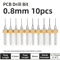 TOOLEYE Micro PCB Drill Bit Set 10pcs Precision CNC Drills 013175mm 18 Shank 23