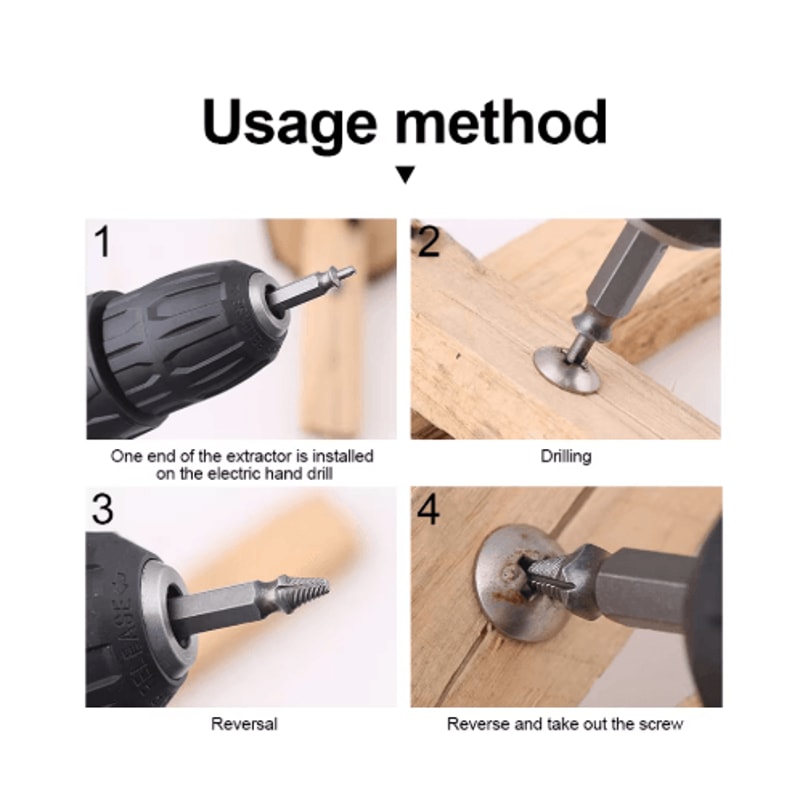 NINDEJIN Damaged Screw Bolt Extractor Drill Bit Set 456pcs 8