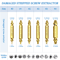 NINDEJIN Damaged Screw Bolt Extractor Drill Bit Set 456pcs 9