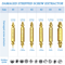 NINDEJIN Damaged Screw Bolt Extractor Drill Bit Set 456pcs 9