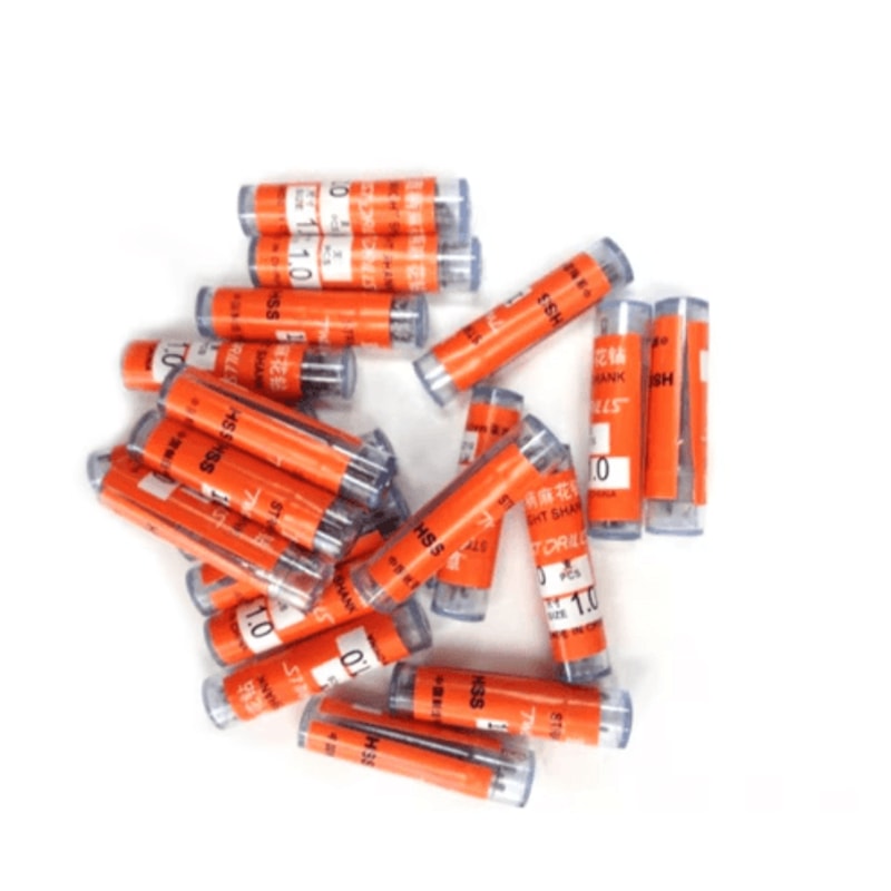 W6542 HSS Mini Straight Shank Drill Bit Set Precision Drilling 0252mm 10pcs 0