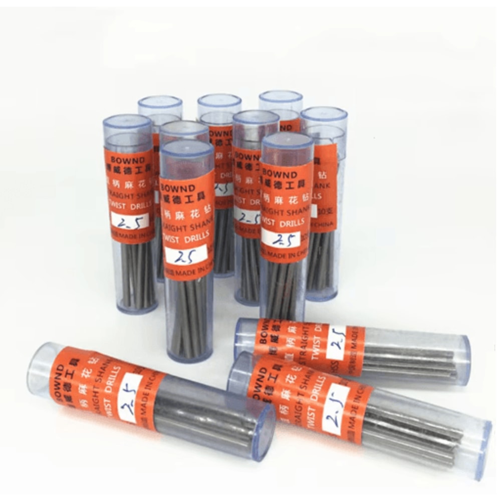 W6542 HSS Mini Straight Shank Drill Bit Set Precision Drilling 0252mm 10pcs 1