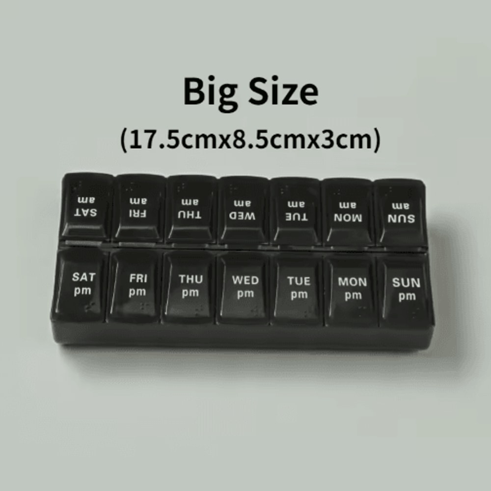 Weekly Portable Pill Organizer 7Day Travel Medicine Case With 14 Compartments 8