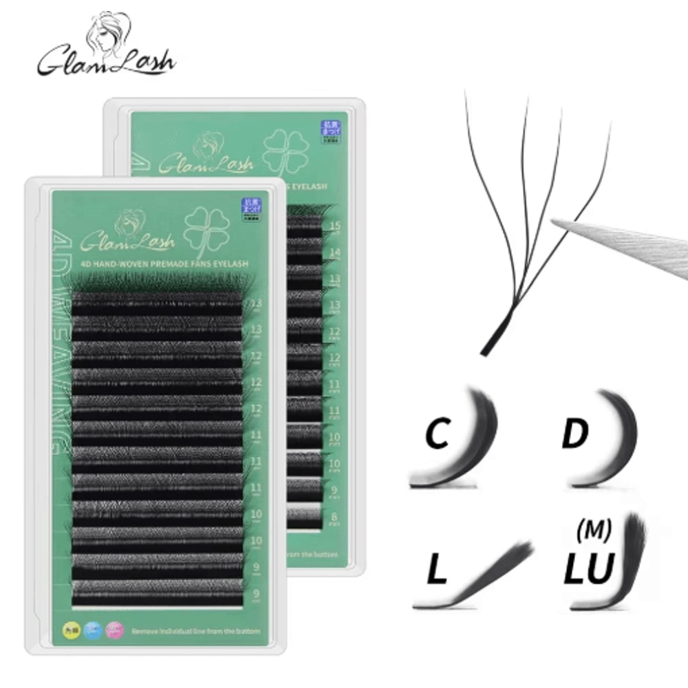 GLAMLASH 4D5D WShaped Premade Volume Lash Extensions Soft Faux Mink 9