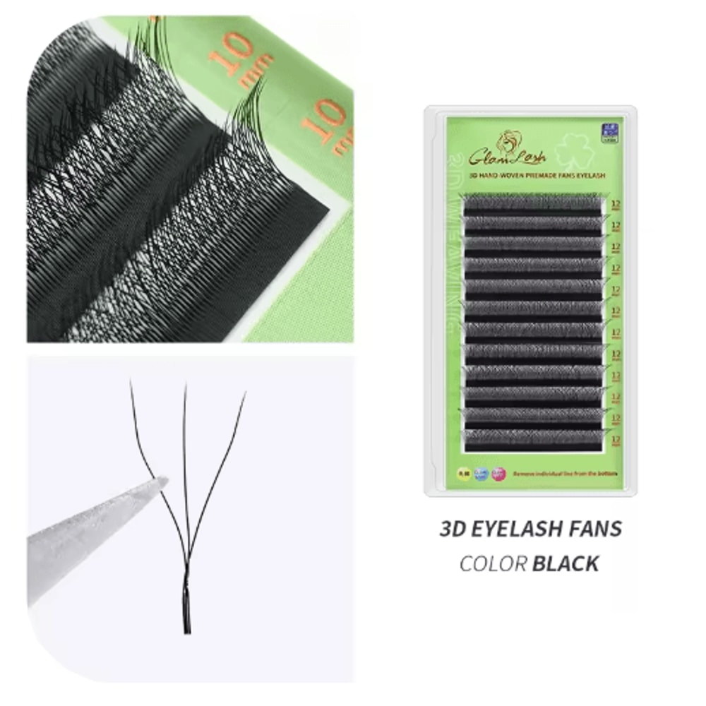GLAMLASH L LU M WShape 3D Premade Volume Lash Extensions Soft Faux Mink YY Style 2