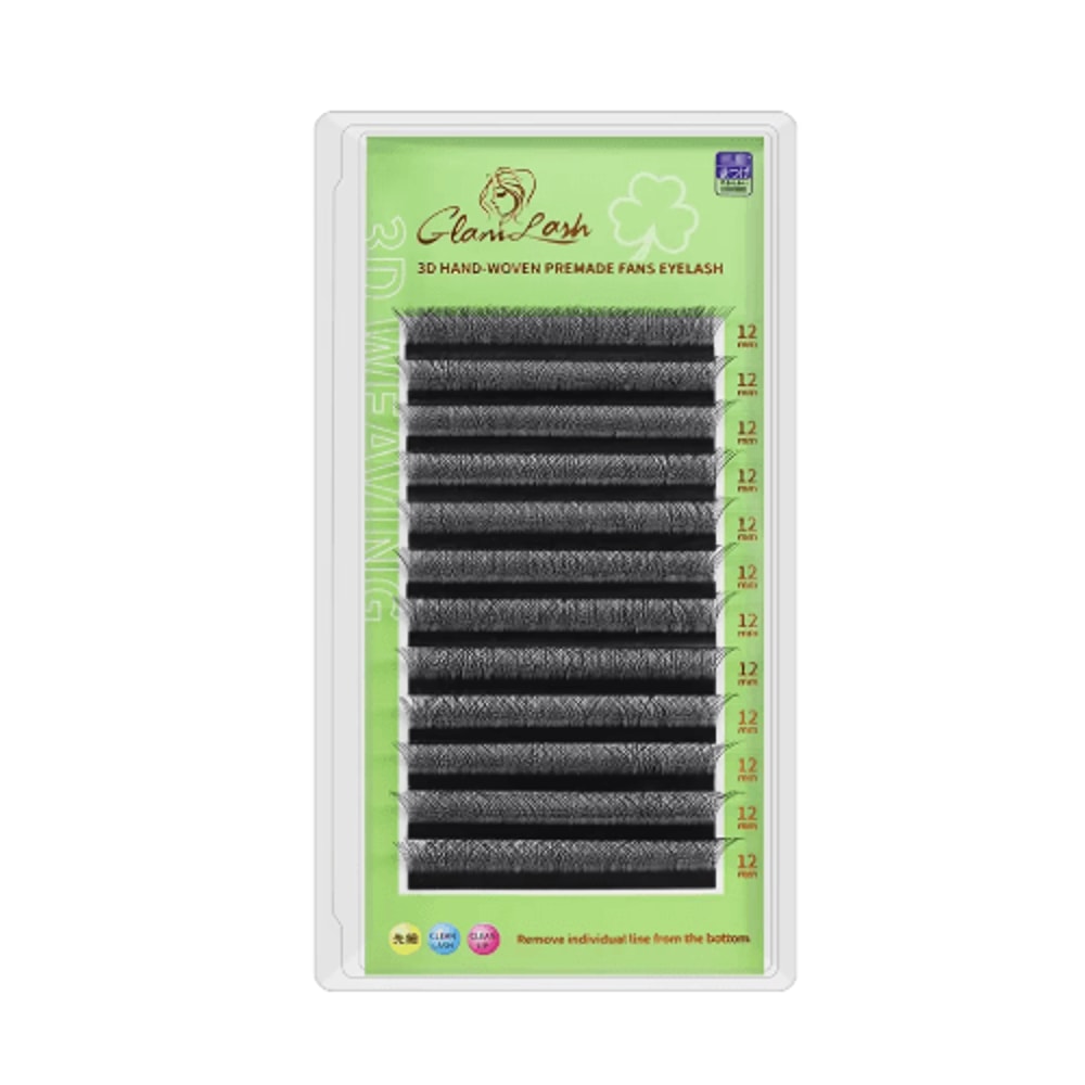 GLAMLASH L LU M WShape 3D Premade Volume Lash Extensions Soft Faux Mink YY Style 3