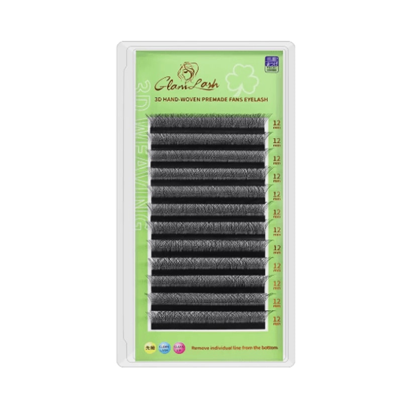 GLAMLASH L LU M WShape 3D Premade Volume Lash Extensions Soft Faux Mink YY Style 3