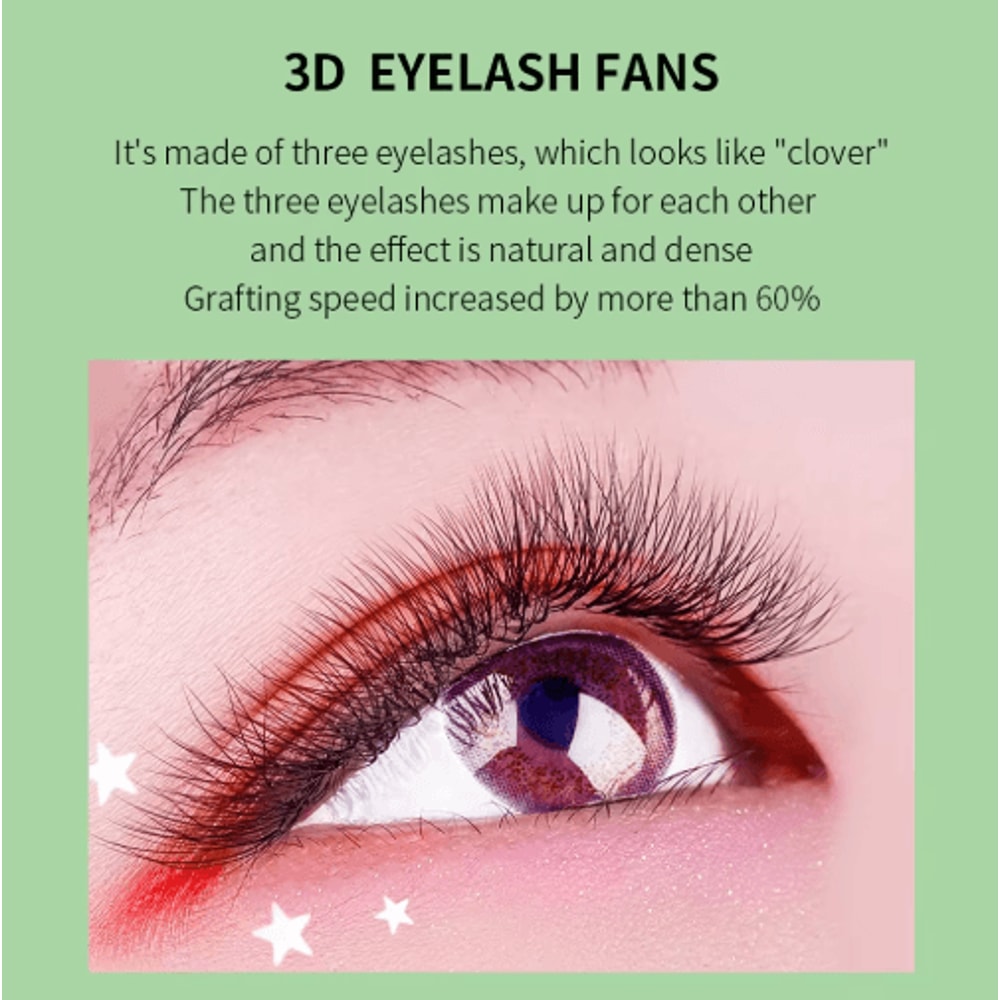 GLAMLASH L LU M WShape 3D Premade Volume Lash Extensions Soft Faux Mink YY Style 6