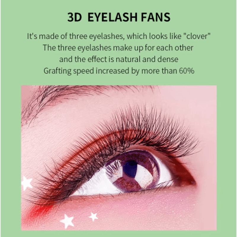 GLAMLASH L LU M WShape 3D Premade Volume Lash Extensions Soft Faux Mink YY Style 6