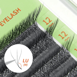 glamlash l / lu / m w-shape 3d premade volume lash extensions – soft faux mink yy style
