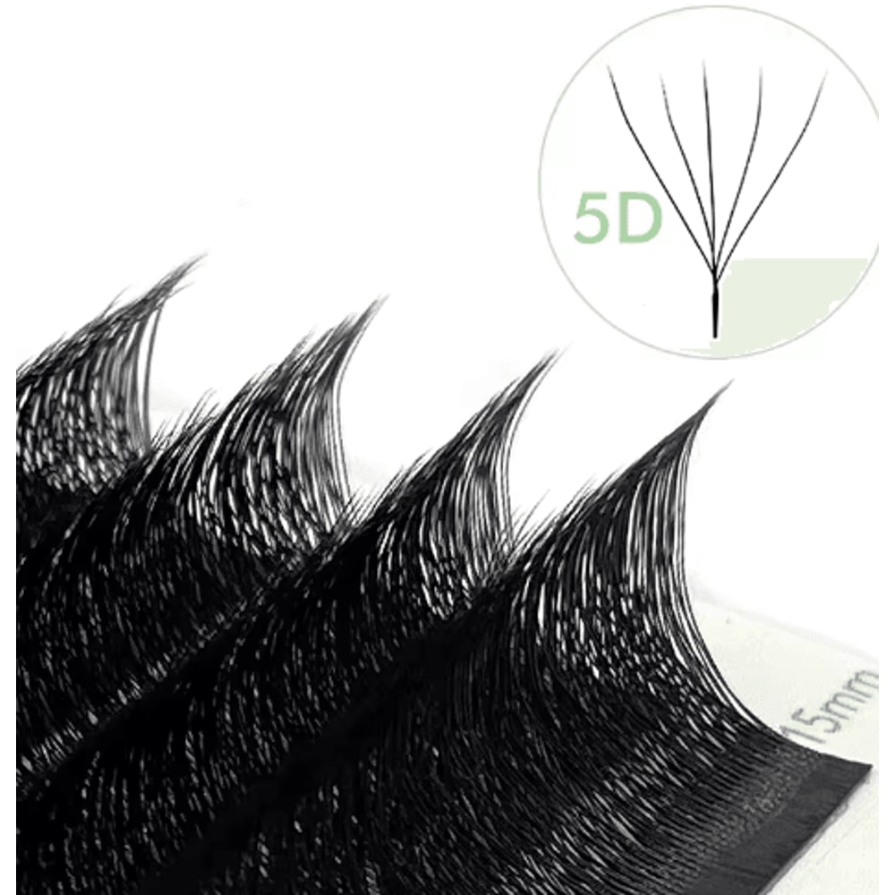 NATUHANA WShaped 4D5D Premade Volume Lash Extensions Soft Natural Faux Mink 1