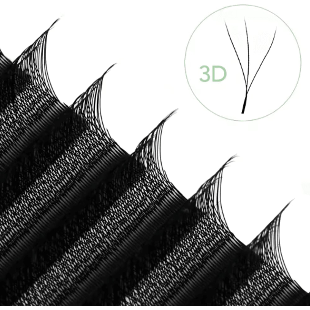 NATUHANA WShaped 4D5D Premade Volume Lash Extensions Soft Natural Faux Mink 4