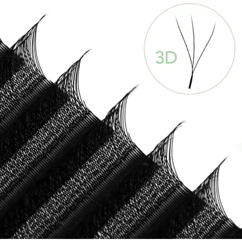 NATUHANA WShaped 4D5D Premade Volume Lash Extensions Soft Natural Faux Mink 4