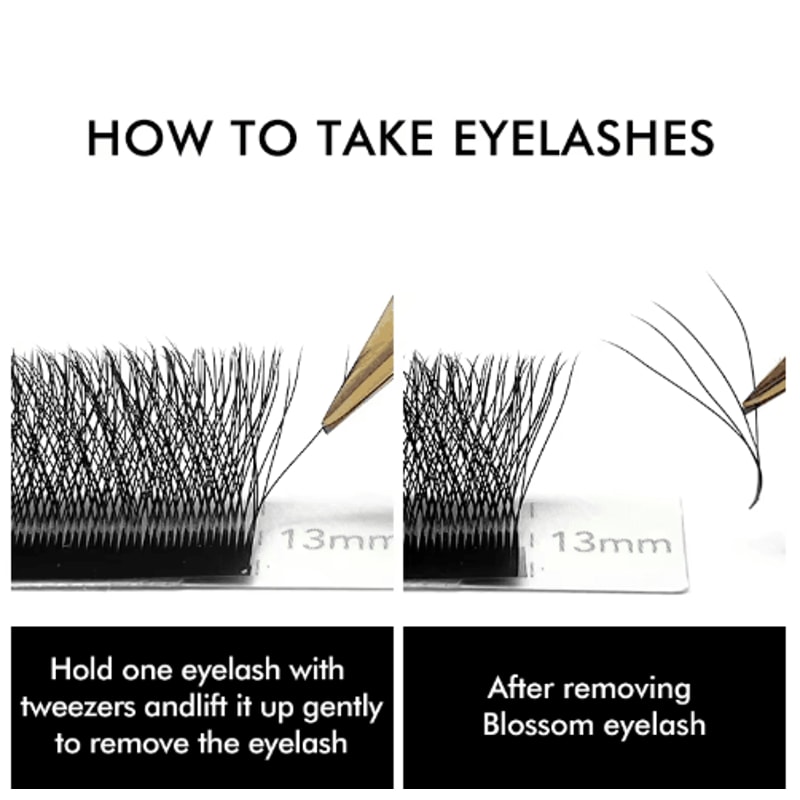 NATUHANA WShaped 4D5D Premade Volume Lash Extensions Soft Natural Faux Mink 7