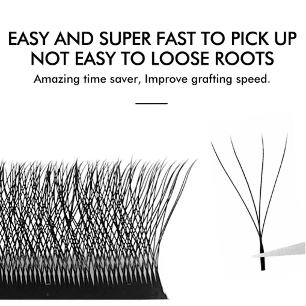 NATUHANA WShaped 4D5D Premade Volume Lash Extensions Soft Natural Faux Mink 9