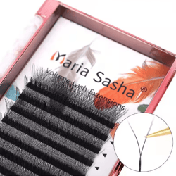 maria yy volume eyelash extensions – m/l curl y-wire russian lashes (7mm)