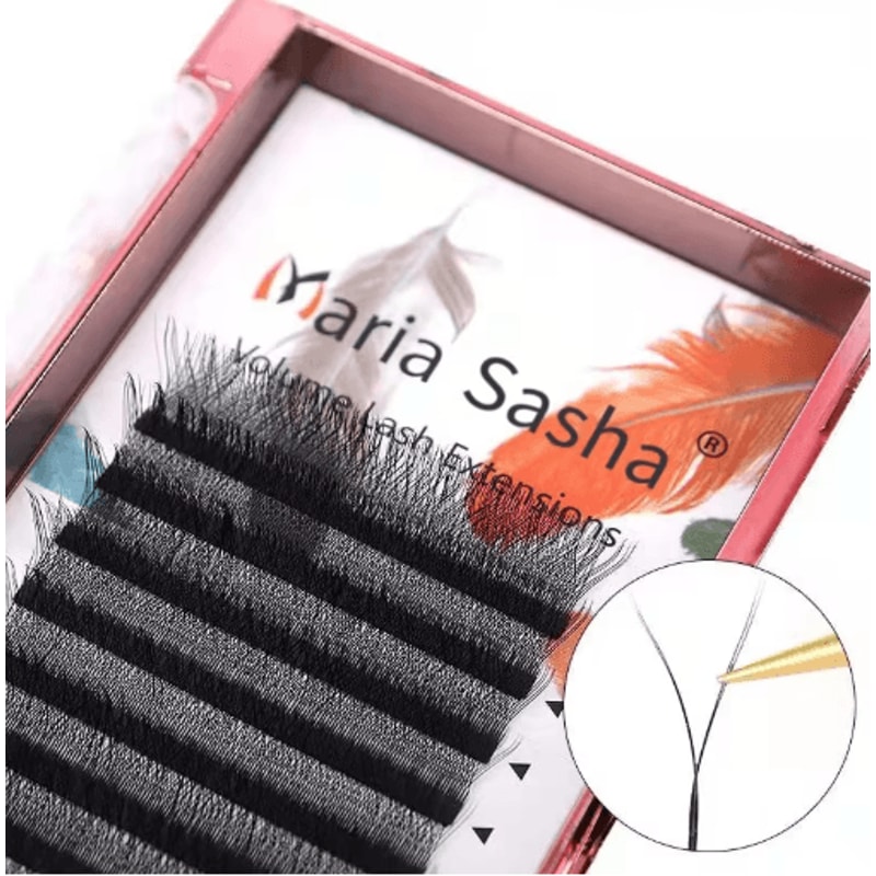 MARIA YY Volume Eyelash Extensions ML Curl YWire Russian Lashes 7mm 0