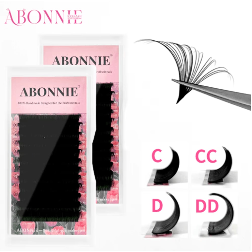 Abonnie Super Soft Blooming Lash Extensions Easy Fan Mega Volume 825mm 3