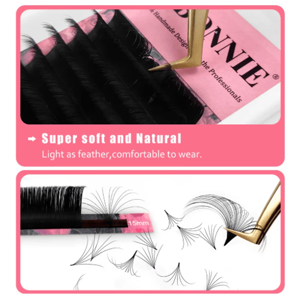 Abonnie Super Soft Blooming Lash Extensions Easy Fan Mega Volume 825mm 5