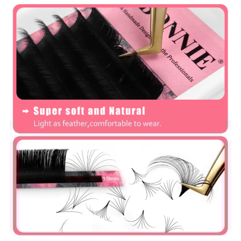 Abonnie Super Soft Blooming Lash Extensions Easy Fan Mega Volume 825mm 5