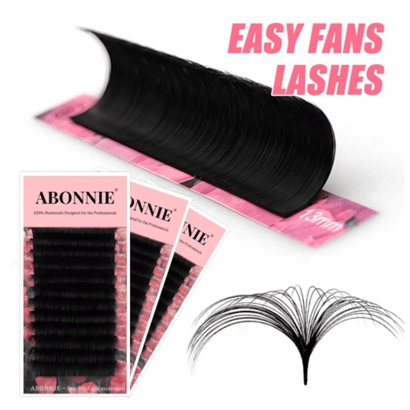 Abonnie Super Soft Blooming Lash Extensions Easy Fan Mega Volume 825mm 0