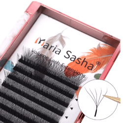 maria 5d w-style premade volume lash extensions – easy fan, soft & natural (12 rows)