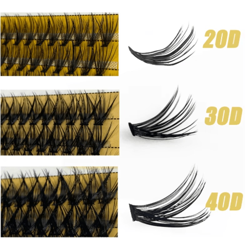 20D 30D Mink Eyelashes 1 Box 60 Bundles Natural Eyelash Extension 3D Russia Individual Eyelash Clus 4