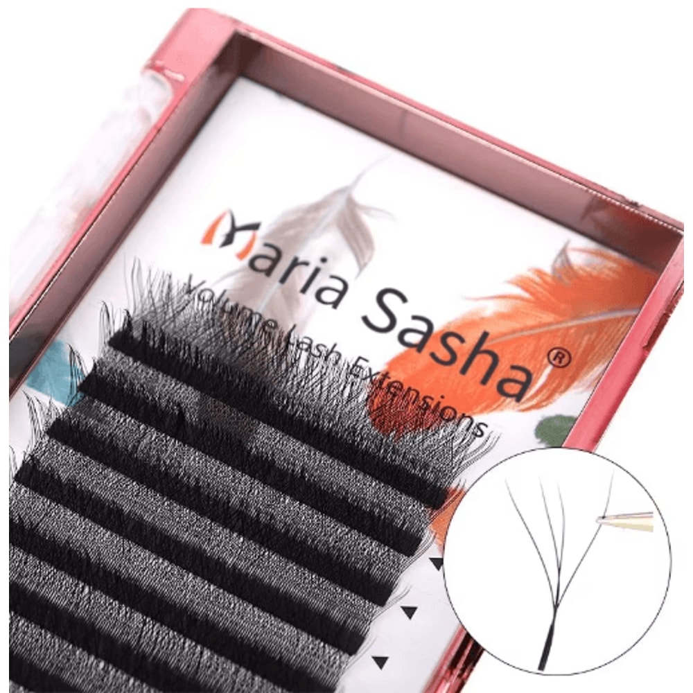 MARIA 4D W Shaped Beam Lash Extensions Easy Fan Russian Volume Clusters 5