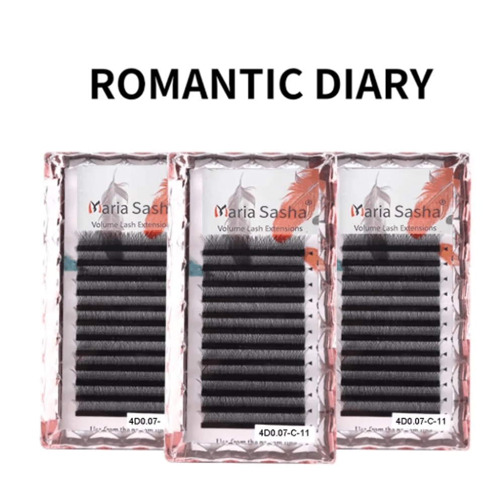 MARIA 3D W Shaped Soft Lash Extensions 007 Easy Fan Y Clusters Wholesale Private Label 0