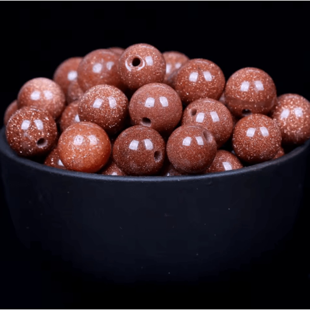 Natural Round Gemstone Spacer Beads For DIY Jewelry Tiger Eye Amazonite Lava More 12