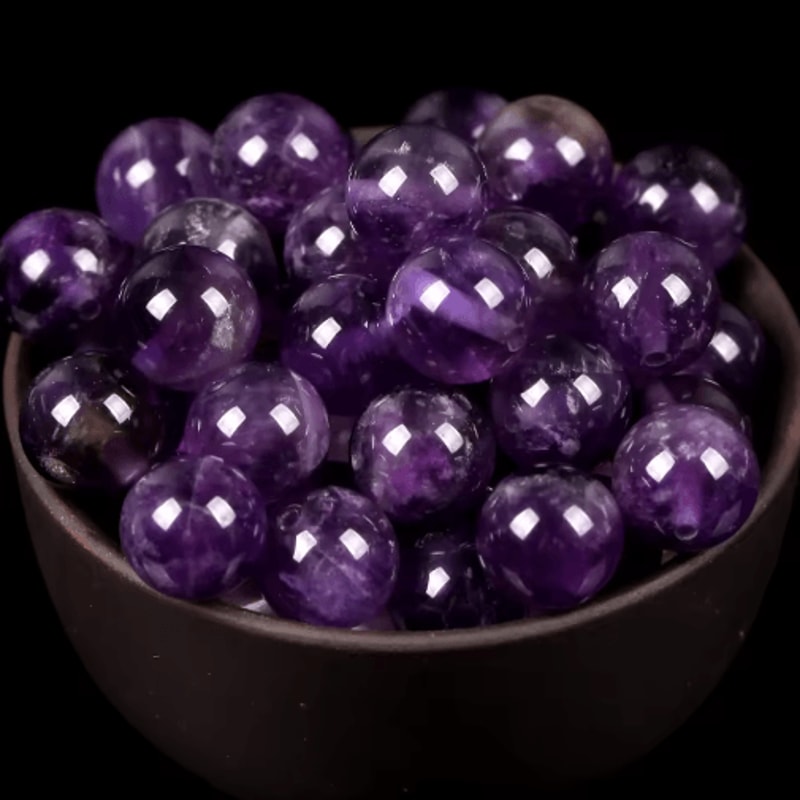 Natural Round Gemstone Spacer Beads For DIY Jewelry Tiger Eye Amazonite Lava More 13