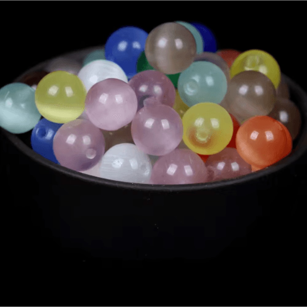 Natural Round Gemstone Spacer Beads For DIY Jewelry Tiger Eye Amazonite Lava More 6