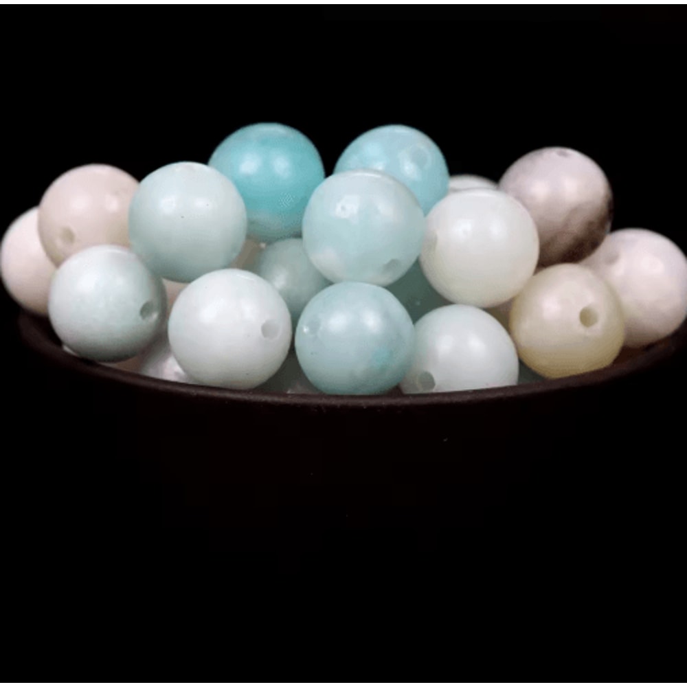 Natural Round Gemstone Spacer Beads For DIY Jewelry Tiger Eye Amazonite Lava More 26