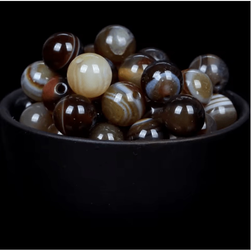 Natural Round Gemstone Spacer Beads For DIY Jewelry Tiger Eye Amazonite Lava More 27