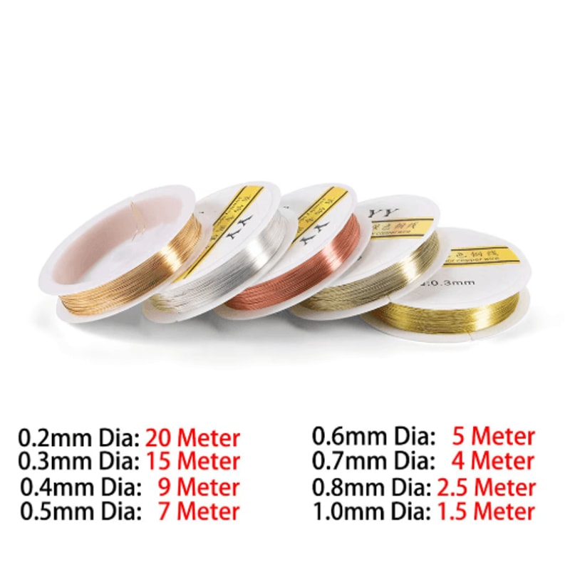 Premium GoldTone Copper Wire For Jewelry Crafting 0210mm 8