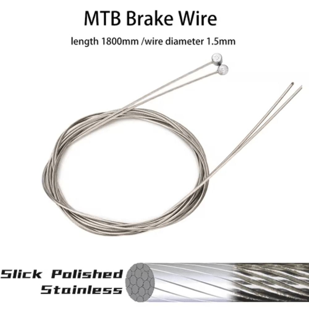 ZTTO Stainless Steel Bicycle Shift Brake Inner Cable UltraSmooth 2100mm 1