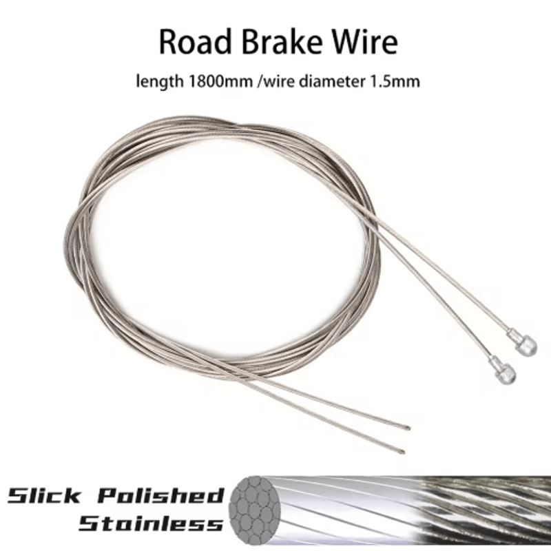ZTTO Stainless Steel Bicycle Shift Brake Inner Cable UltraSmooth 2100mm 9
